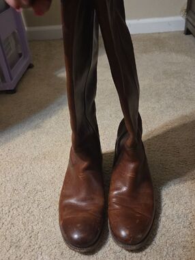 Frye Chestnut Brown Over-the-Knee Leather Boots